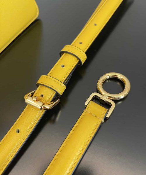 1:1 Replica Fendi Peekaboo ISeeU Petite Yellow Small Bag For Woman 20cm/8in