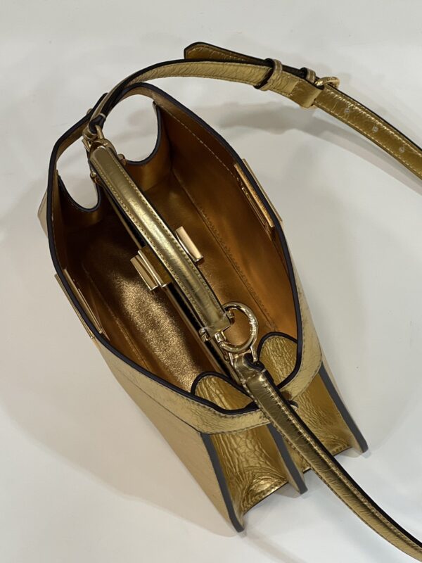 1:1 Replica Fendi Peekaboo Medium Gold Bag For Woman 33cm/13in
