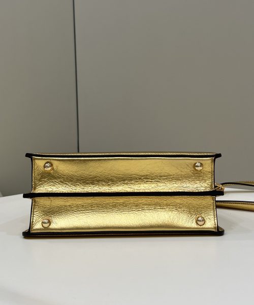 1:1 Replica Fendi Peekaboo Small Gold Bag For Woman 27cm/11in