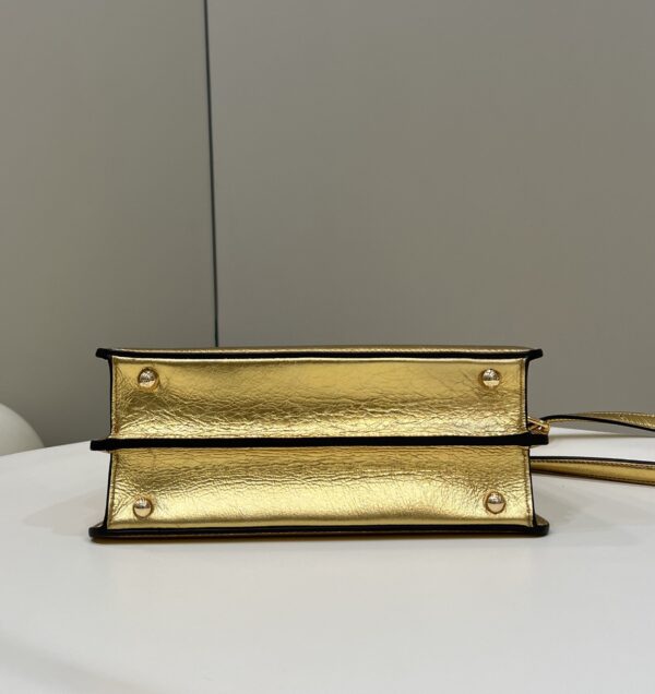 1:1 Replica Fendi Peekaboo Small Gold Bag For Woman 27cm/11in