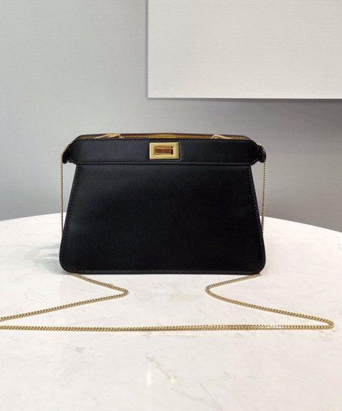 1:1 Replica Fendi Peekaboo Small Iseeu Pochette Black Bag For Woman 21cm/8in