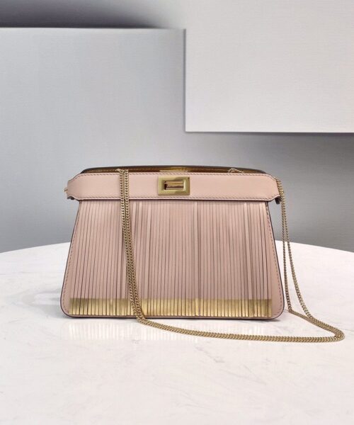 1:1 Replica Fendi Peekaboo Small Iseeu Pochette Pink Bag For Woman 21cm/8in