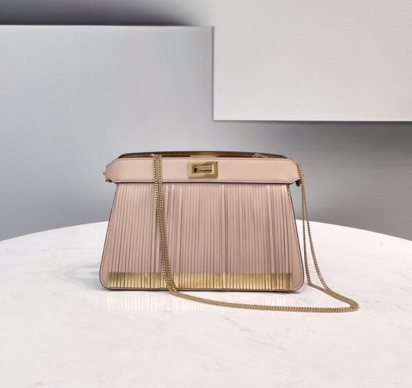 1:1 Replica Fendi Peekaboo Small Iseeu Pochette Pink Bag For Woman 21cm/8in