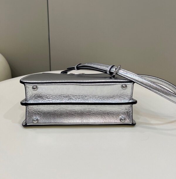1:1 Replica Fendi Peekaboo Small Silver Bag For Woman 27cm/11in