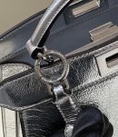 1:1 Replica Fendi Peekaboo Small Silver Bag For Woman 27cm/11in