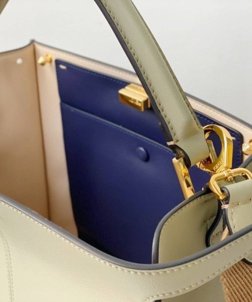 1:1 Replica Fendi Peekaboo X-Lite Tote Medium Beige Bag For Woman 30cm/12in
