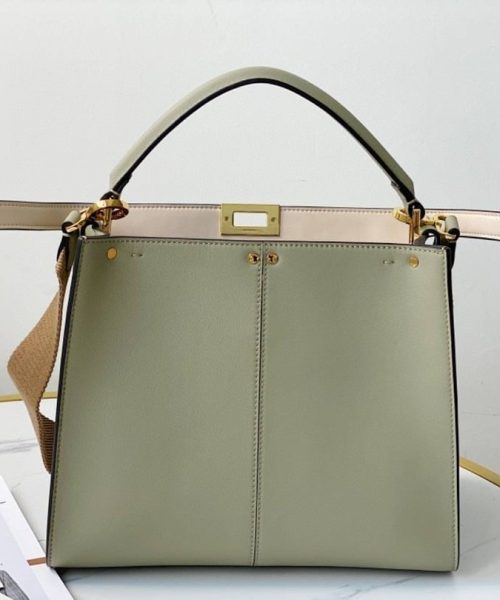 1:1 Replica Fendi Peekaboo X-Lite Tote Medium Beige Bag For Woman 30cm/12in