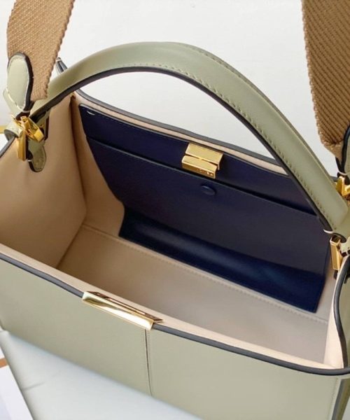 1:1 Replica Fendi Peekaboo X-Lite Tote Medium Beige Bag For Woman 30cm/12in