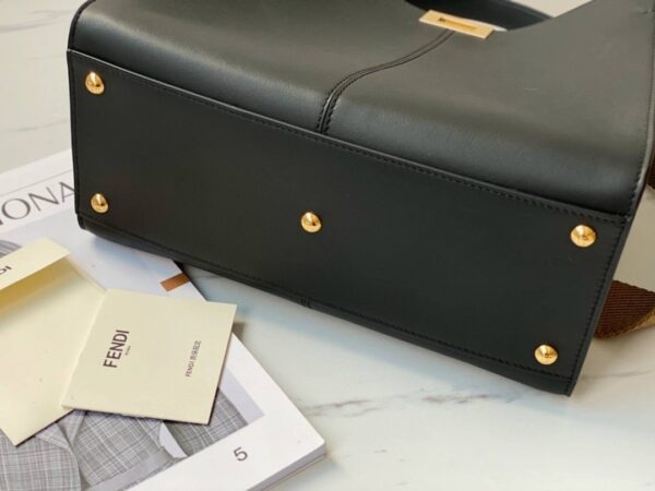 1:1 Replica Fendi Peekaboo X-Lite Tote Medium Black Bag For Woman 30cm/12in