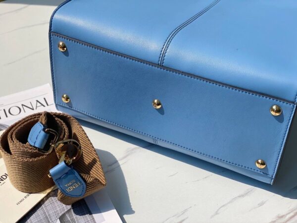 1:1 Replica Fendi Peekaboo X-Lite Tote Medium Blue Bag For Woman 30cm/12in
