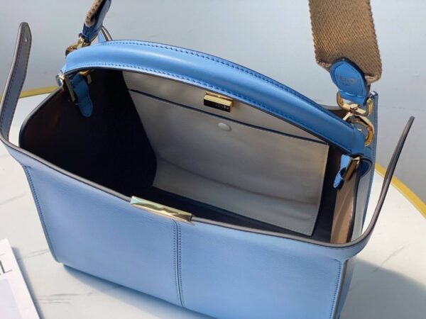 1:1 Replica Fendi Peekaboo X-Lite Tote Medium Blue Bag For Woman 30cm/12in