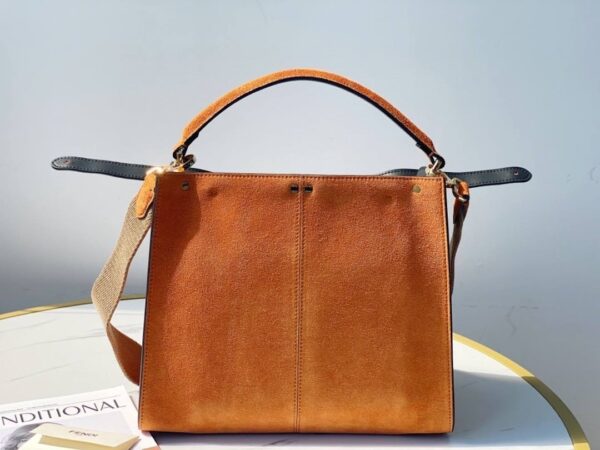 1:1 Replica Fendi Peekaboo X-Lite Tote Medium Brown Bag For Woman 30cm/12in