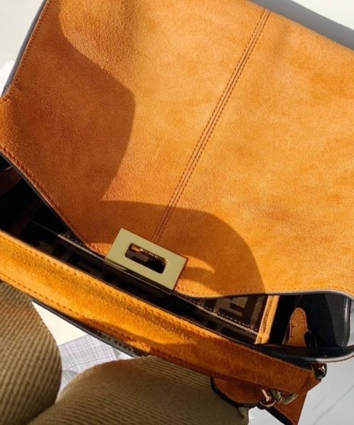1:1 Replica Fendi Peekaboo X-Lite Tote Medium Brown Bag For Woman 30cm/12in