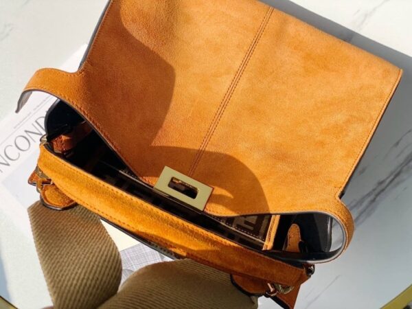 1:1 Replica Fendi Peekaboo X-Lite Tote Medium Brown Bag For Woman 30cm/12in