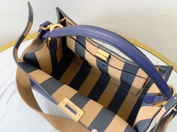 1:1 Replica Fendi Peekaboo X-Lite Tote Medium Dark Blue Bag For Woman 30cm/12in