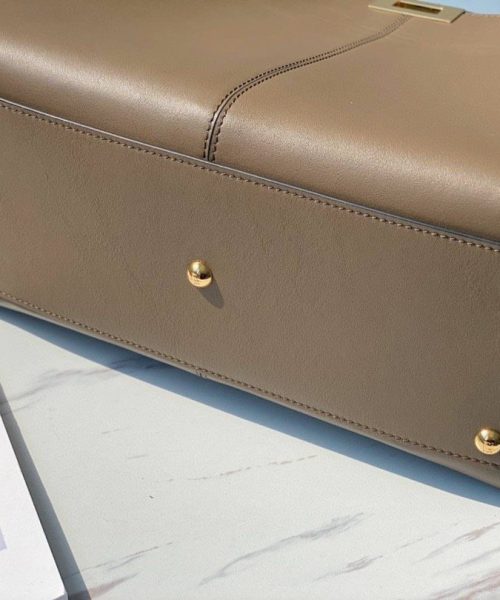1:1 Replica Fendi Peekaboo X-Lite Tote Medium Light Brown Bag For Woman 30cm/12in
