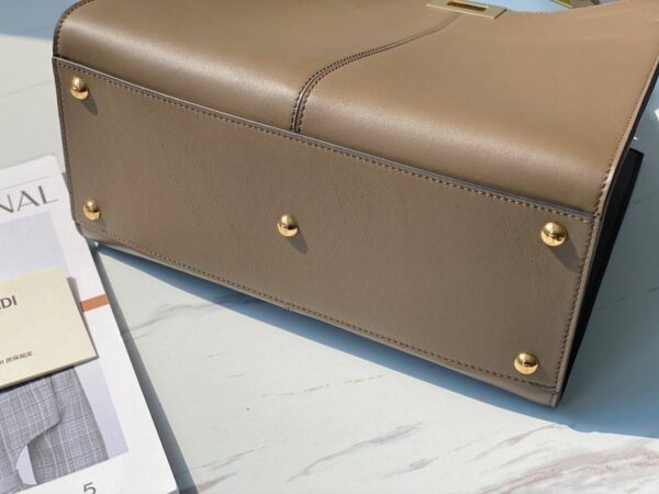 1:1 Replica Fendi Peekaboo X-Lite Tote Medium Light Brown Bag For Woman 30cm/12in