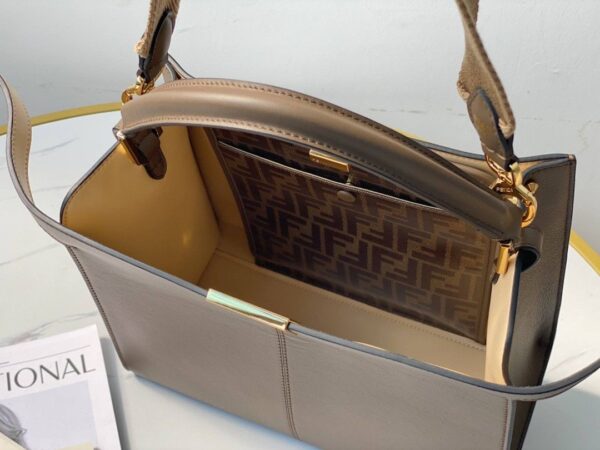 1:1 Replica Fendi Peekaboo X-Lite Tote Medium Light Brown Bag For Woman 30cm/12in