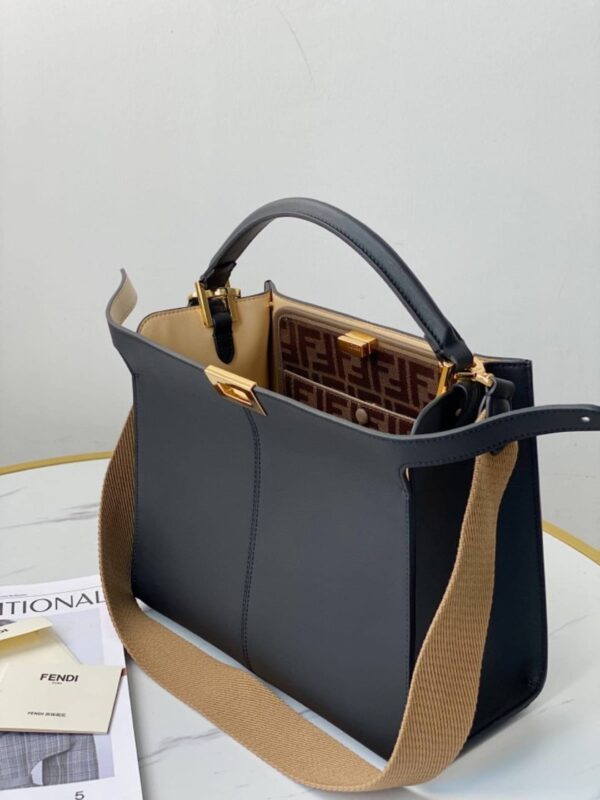 1:1 Replica Fendi Peekaboo X-Lite Tote Medium Navy Blue Bag For Woman 30cm/12in