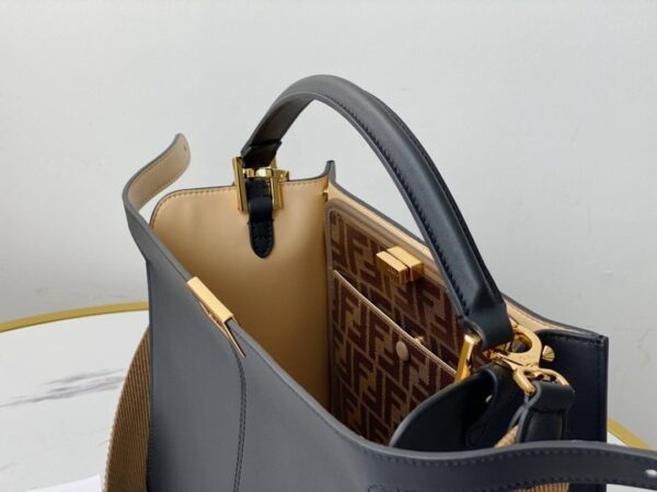 1:1 Replica Fendi Peekaboo X-Lite Tote Medium Navy Blue Bag For Woman 30cm/12in