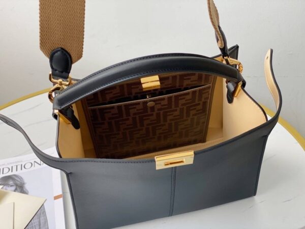 1:1 Replica Fendi Peekaboo X-Lite Tote Medium Navy Blue Bag For Woman 30cm/12in