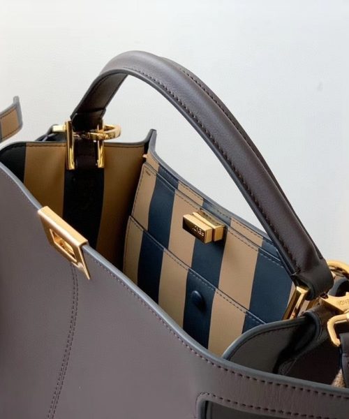 1:1 Replica Fendi Peekaboo X-Lite Tote Medium Purple Bag For Woman 30cm/12in