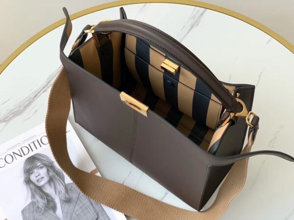 1:1 Replica Fendi Peekaboo X-Lite Tote Medium Purple Bag For Woman 30cm/12in