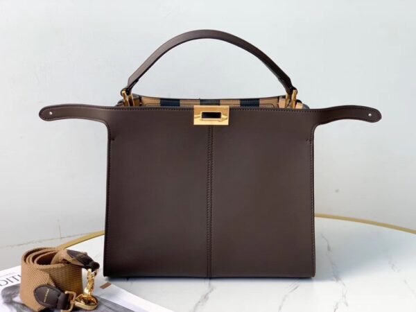 1:1 Replica Fendi Peekaboo X-Lite Tote Medium Purple Bag For Woman 30cm/12in