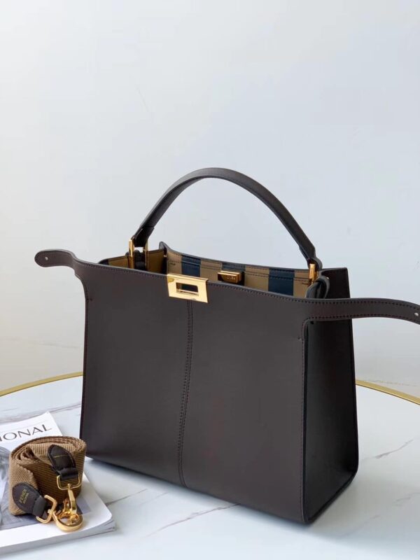 1:1 Replica Fendi Peekaboo X-Lite Tote Medium Purple Bag For Woman 30cm/12in
