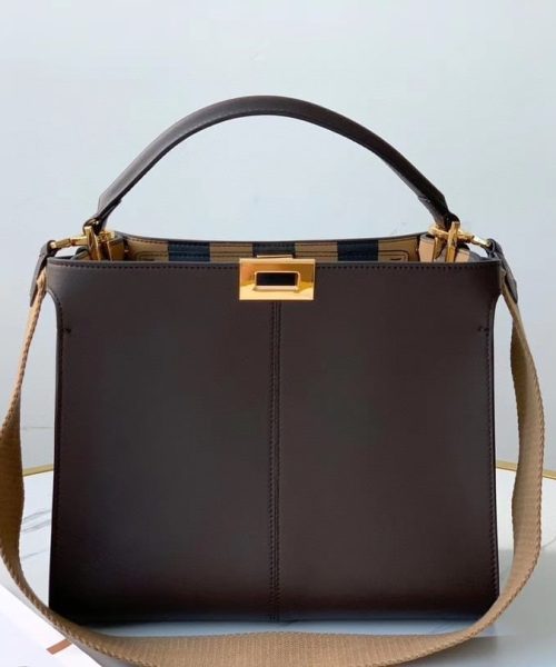 1:1 Replica Fendi Peekaboo X-Lite Tote Medium Purple Bag For Woman 30cm/12in