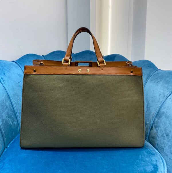 1:1 Replica Fendi Peekaboo x Tote Bag Khaki For Women, Women's Bags 15.7in/40cm FF 8BH374