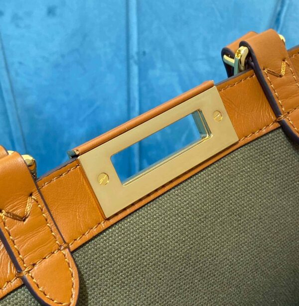 1:1 Replica Fendi Peekaboo x Tote Bag Khaki For Women, Women's Bags 15.7in/40cm FF 8BH374