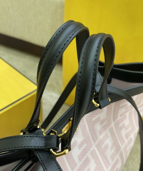 1:1 Replica Fendi Peekaboo X-tote Bag Pink Canvas For Women, Women's Handbags, Shoulder Bags 16.1in/41cm FF 8BH374