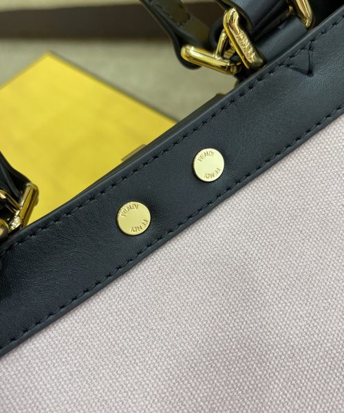 1:1 Replica Fendi Peekaboo X-tote Bag Pink Canvas For Women, Women's Handbags, Shoulder Bags 16.1in/41cm FF 8BH374