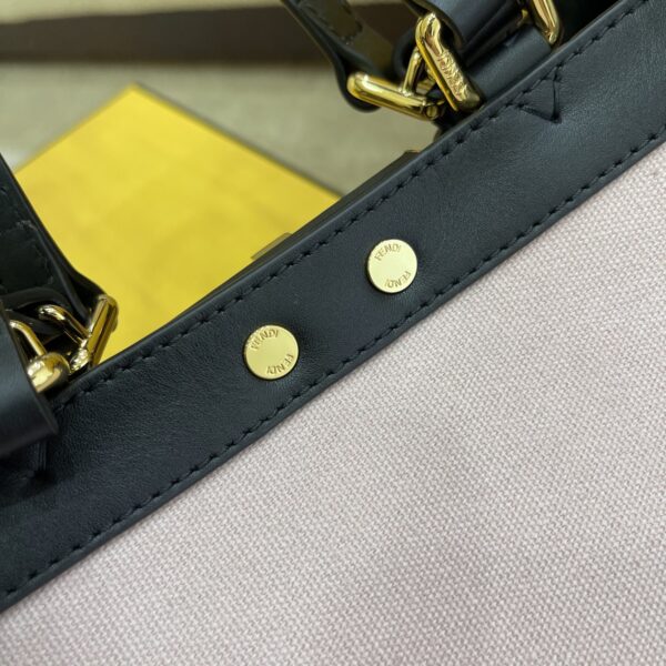 1:1 Replica Fendi Peekaboo X-tote Bag Pink Canvas For Women, Women's Handbags, Shoulder Bags 16.1in/41cm FF 8BH374