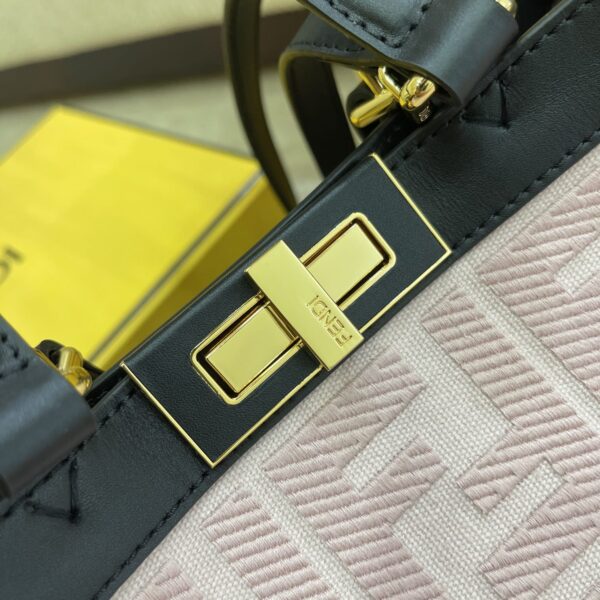 1:1 Replica Fendi Peekaboo X-tote Bag Pink Canvas For Women, Women's Handbags, Shoulder Bags 16.1in/41cm FF 8BH374