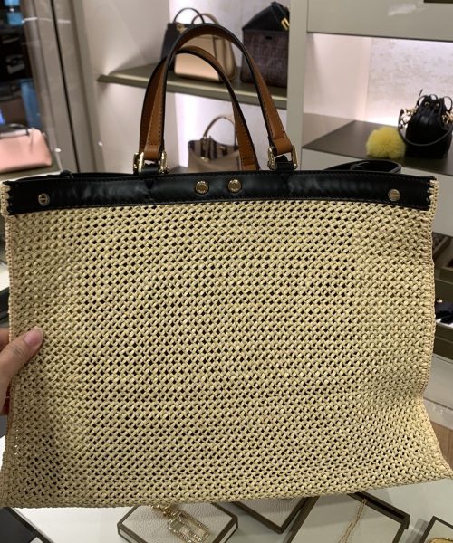 1:1 Replica Fendi Peekaboo X-tote Medium Woven Straw Tote Bag For Women, Women's Handbags 16.1in/41cm FF