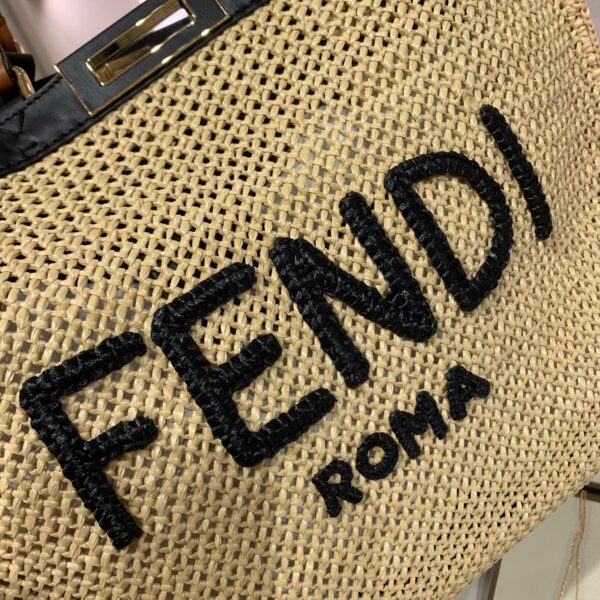 1:1 Replica Fendi Peekaboo X-tote Medium Woven Straw Tote Bag For Women, Women's Handbags 16.1in/41cm FF