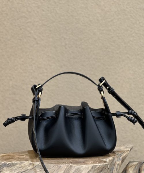 1:1 Replica Fendi Pomodorino Black Mini Bag For Woman 17cm/6.5in