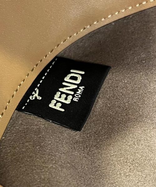 1:1 Replica Fendi Pomodorino Brown FF Fabric Mini Bag For Woman 17cm/6.5in 8BS059AHWVF1GE3