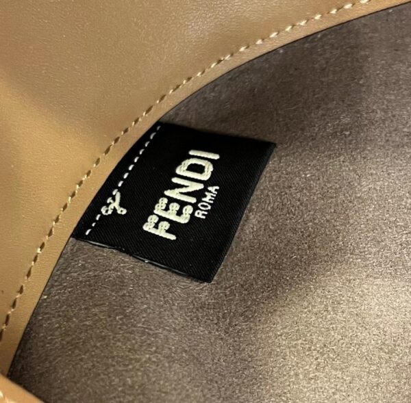 1:1 Replica Fendi Pomodorino Brown FF Fabric Mini Bag For Woman 17cm/6.5in 8BS059AHWVF1GE3