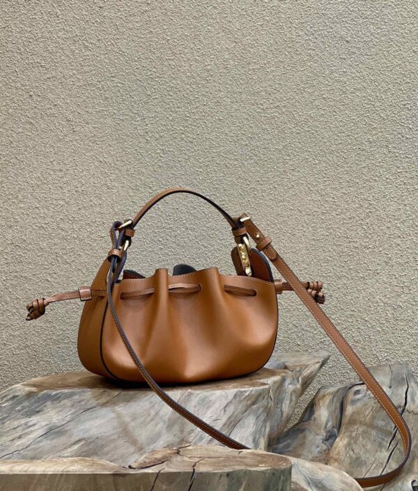 1:1 Replica Fendi Pomodorino Brown Mini Bag For Woman 17cm/6.5in
