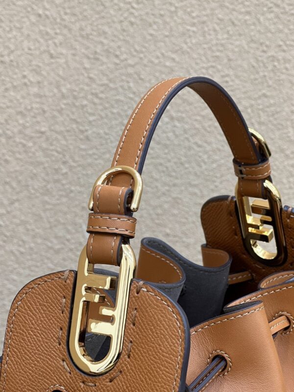 1:1 Replica Fendi Pomodorino Brown Mini Bag For Woman 17cm/6.5in