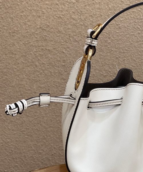 1:1 Replica Fendi Pomodorino White Mini Bag For Woman 17cm/6.5in 8BS059AHWUF0VWM
