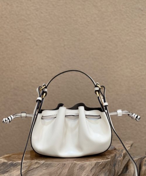 1:1 Replica Fendi Pomodorino White Mini Bag For Woman 17cm/6.5in 8BS059AHWUF0VWM