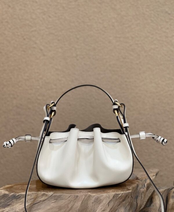 1:1 Replica Fendi Pomodorino White Mini Bag For Woman 17cm/6.5in 8BS059AHWUF0VWM