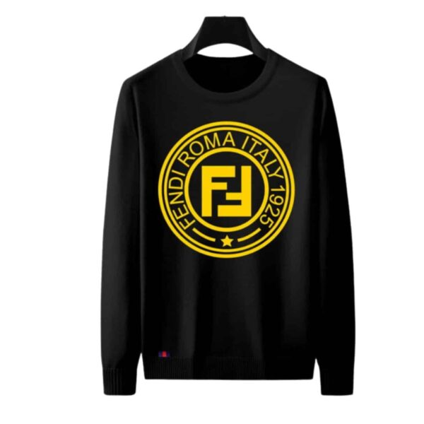 Fendi Roma 1925 Logo Sweatshirt Black For Men
