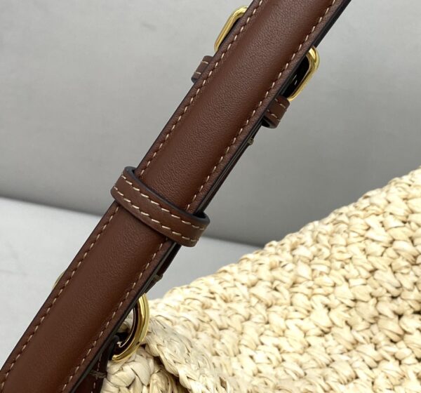 1:1 Replica Fendi Small Croissant Hobo Bag Raffia For Women, Women's Handbags, Shoulder Bags 11.4in/29cm FF 8BR790AFGJF1E1B