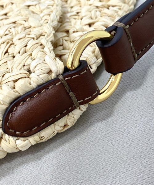 1:1 Replica Fendi Small Croissant Hobo Bag Raffia For Women, Women's Handbags, Shoulder Bags 11.4in/29cm FF 8BR790AFGJF1E1B