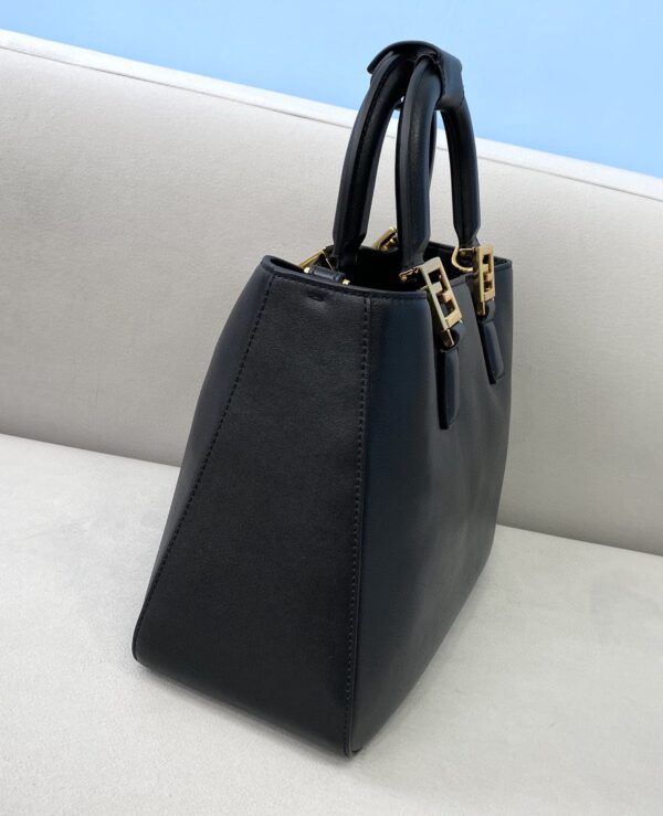 1:1 Replica Fendi Small FF Tote Shoulder Black Bag For Woman 30cm/12in